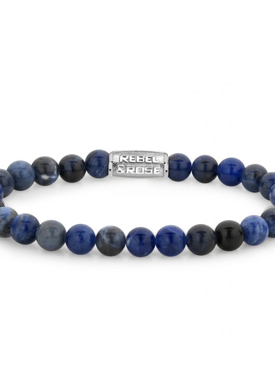 Rebel and Rose armband Stones Only Midnight Blue II 6mm Dames Heren Farfalla Rotterdam