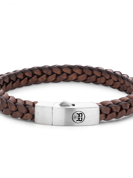 Rebel and Rose armband Absolutely Leather Braided Square 925 Earth Heren Farfalla Rotterdam